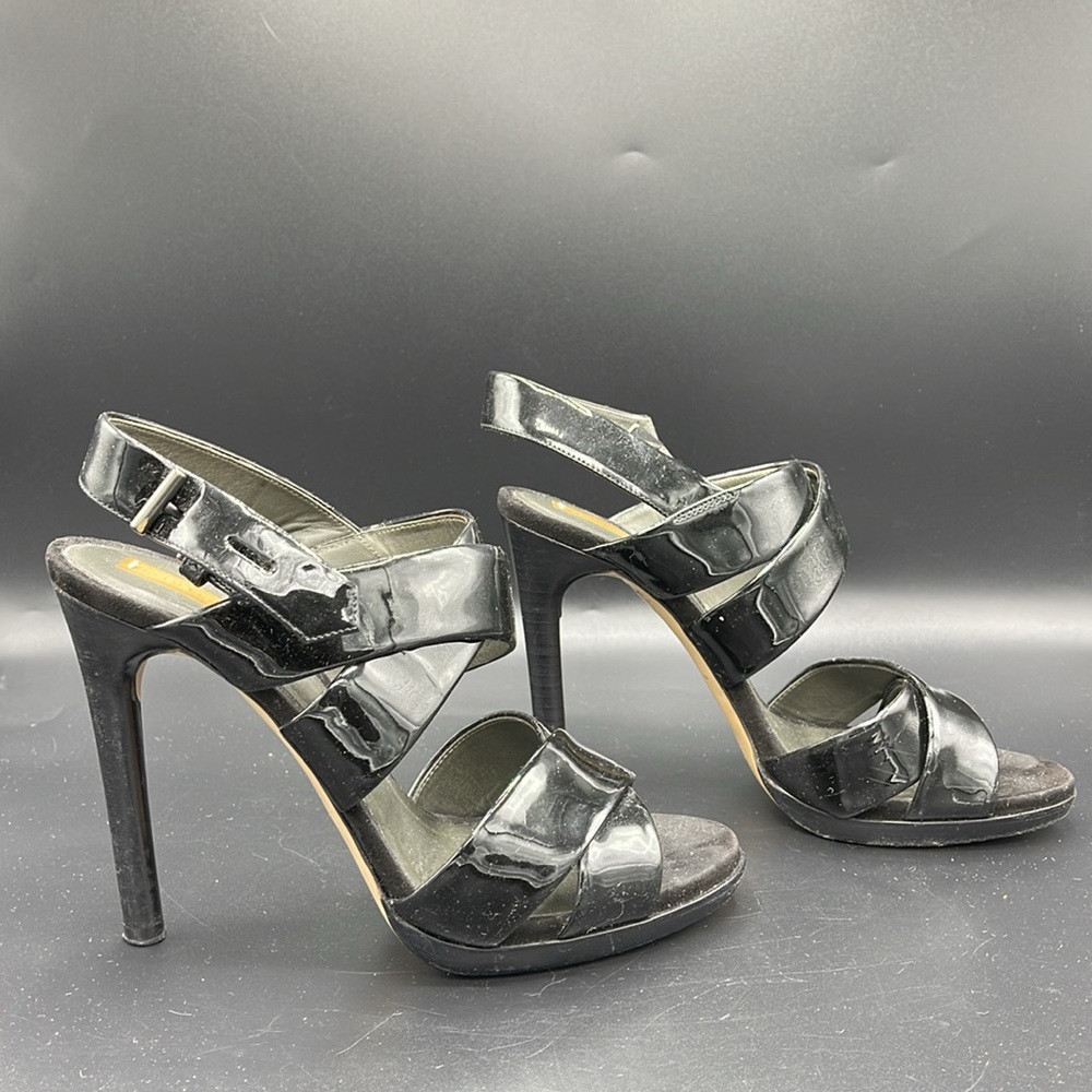 Reed Karloff Sz 38.5 EU/8 US Black Patent Leather High Heels